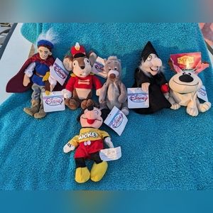 Lot Of 6 Disney Store Bean Bag Plush NWT-Prince, Timothy,Baloo,Witch,Mickey +